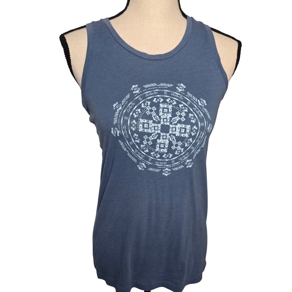 Columbia Womens Blue Mandala Graphic Tank Top XL0942 Medium